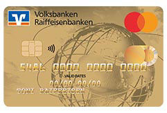Kreditkartenabbildung Mastercard Gold Weltkugel