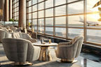 Flughafen VIP-Lounge mit tollem Ausblick