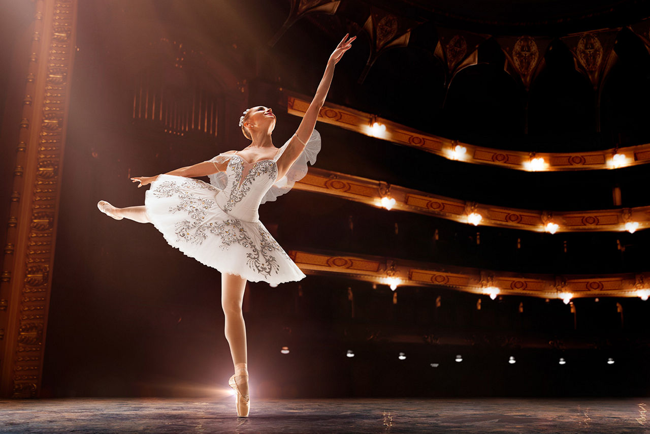 Ballerina bei einer Aufführung