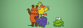 Maus, Elefant, Ente und Frosch