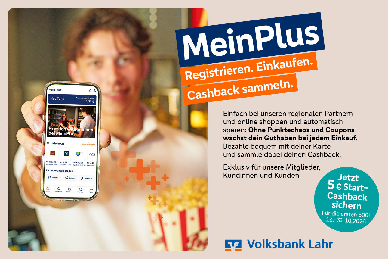 Die Grafik zeigt die Registrierungsaktion für MeinPlus