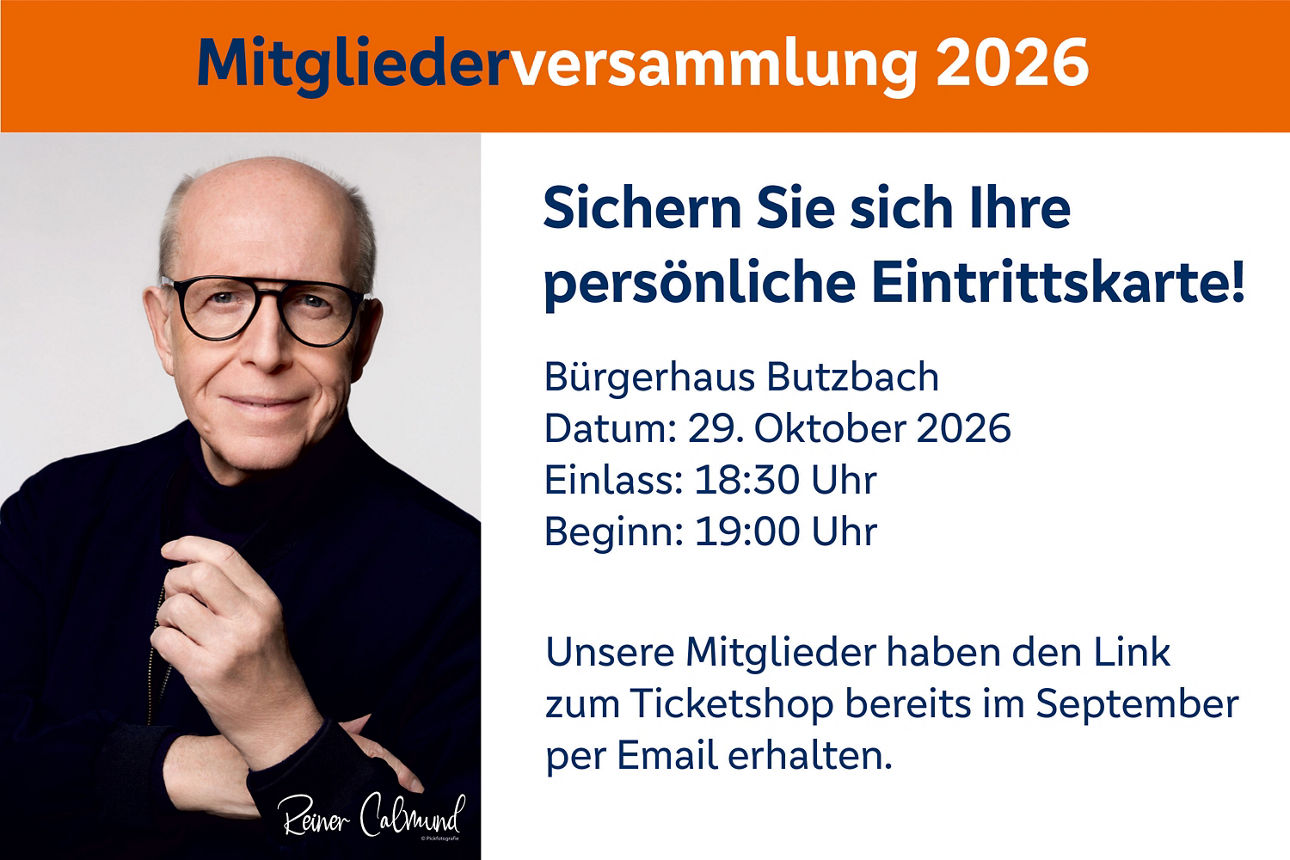Einladung zur Mitgliederversammlung am 29.10.2026