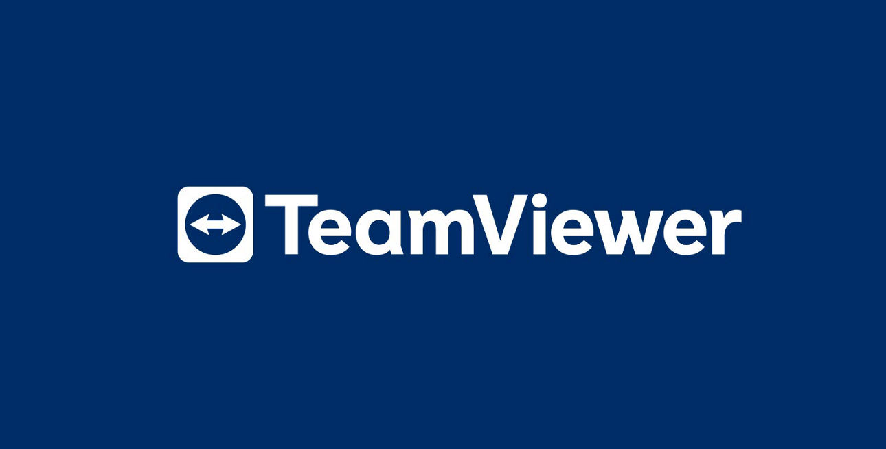 Weisses TeamViewer Logo auf blauem Grund