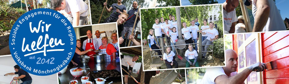 Verschiedene Fotos aus den Aktionen von "wir helfen"