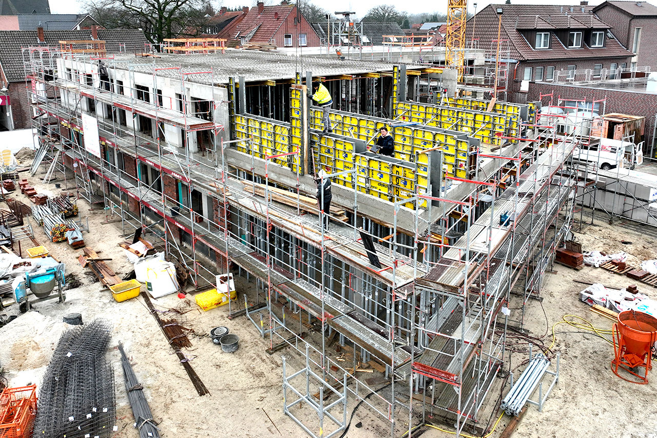 Das erste Obergeschoss nimmt Form an.