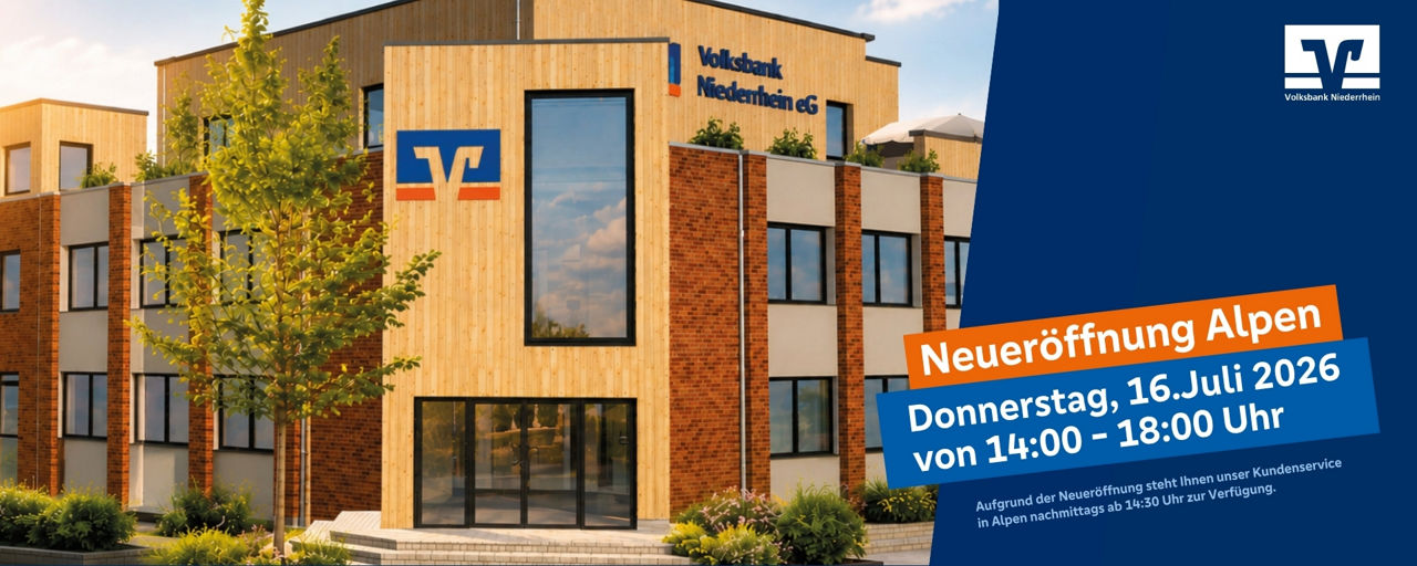 Banner mit Informationen zur Neueröffnung unserer GS Alpen