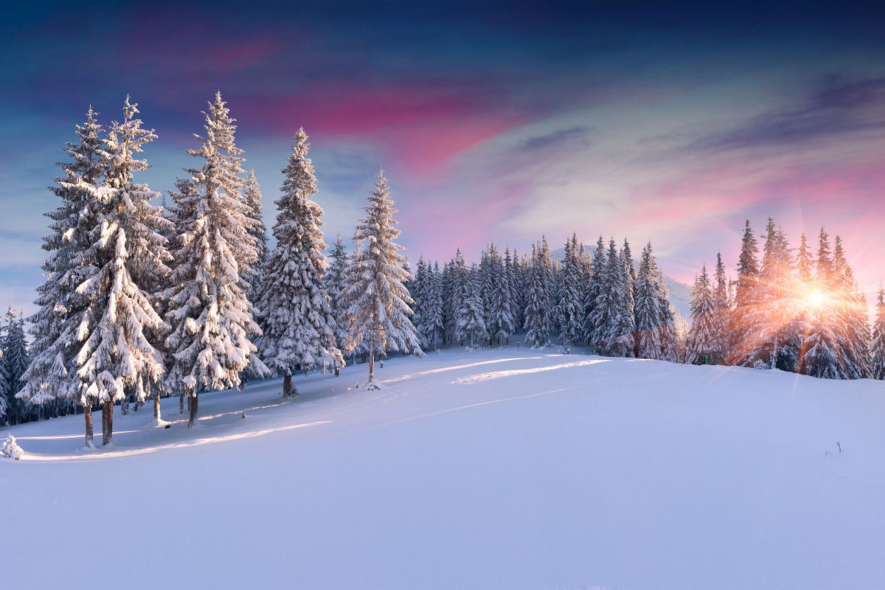 Winter-Panorama in den Bergen