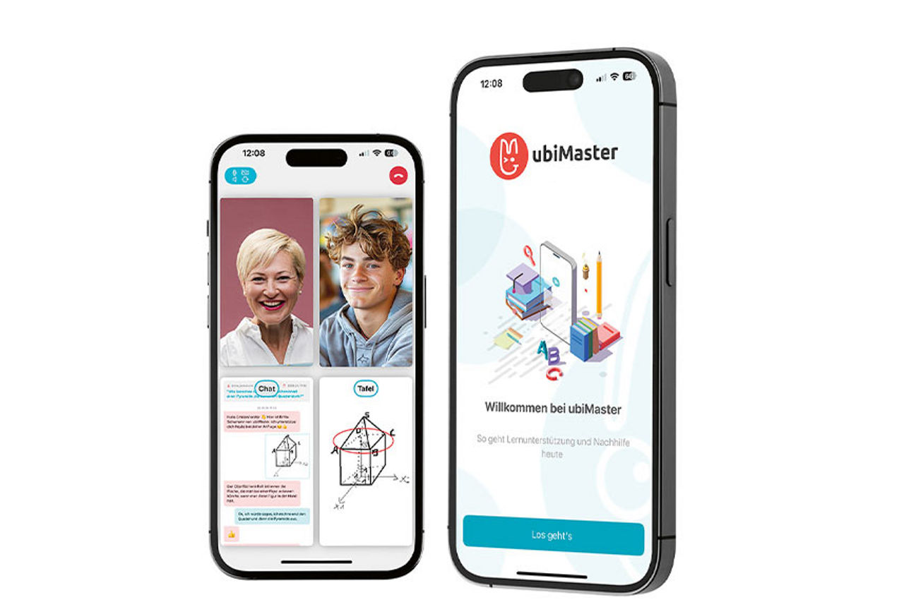 Zwei handys mit dem Interface von ubimaster