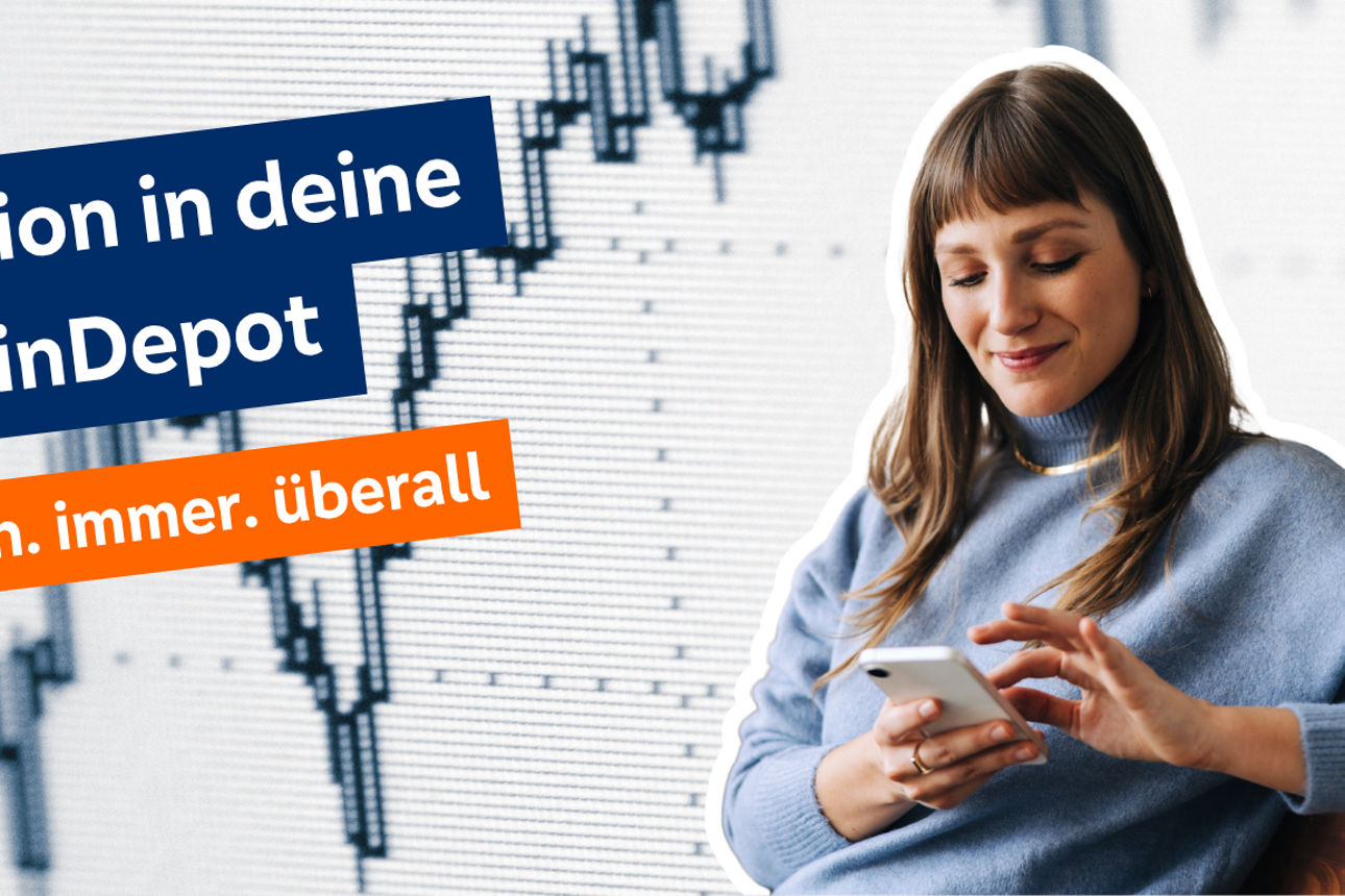 Junge Frau mit Smartphone in der Hand 