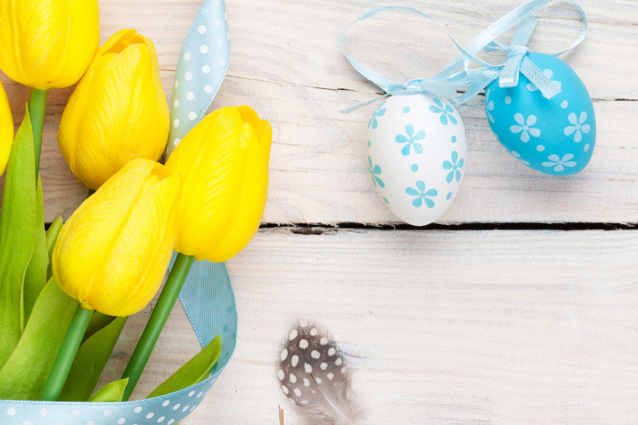 Tulpen und Ostereier