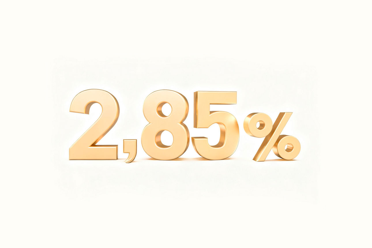 Zinssatz 2,85 %