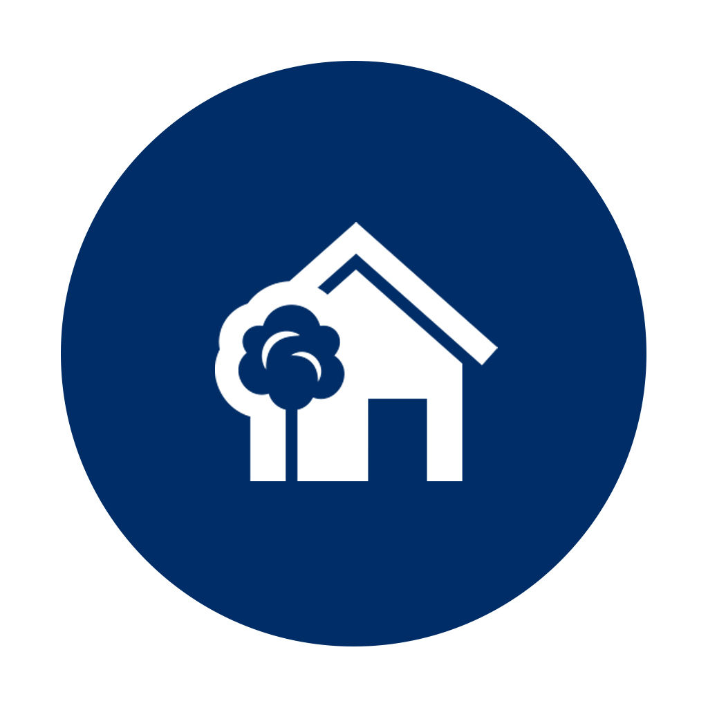 Logo Immobilienmanagement - Haus in einem Kreis