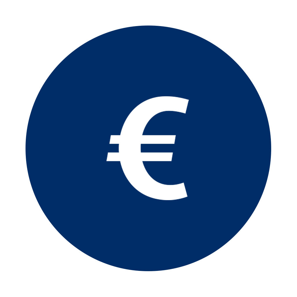 Logo Liquiditätsmanagement - Eurozeichen in einem Kreis