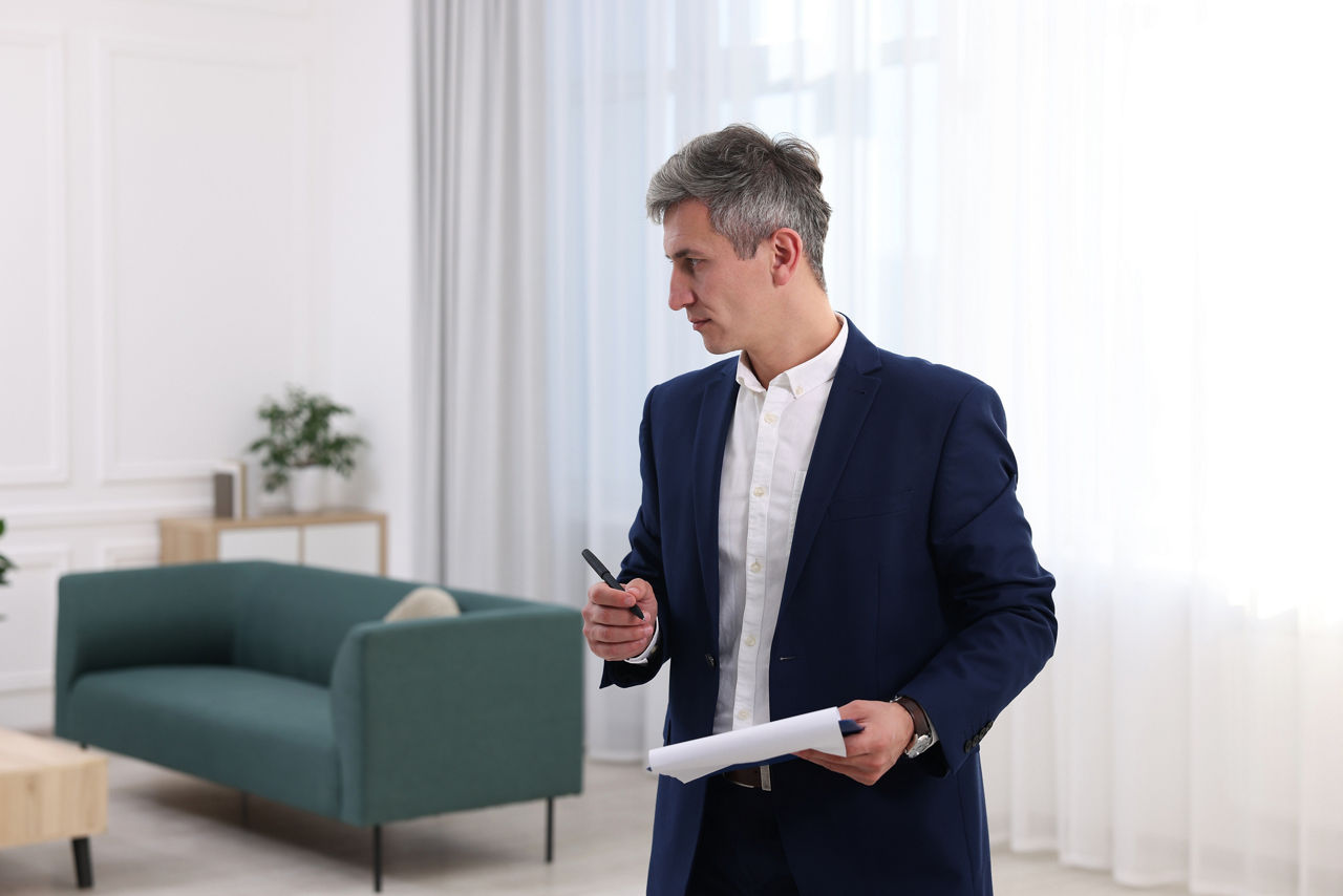 Mann erstellt ein professionelles Wertgutachten