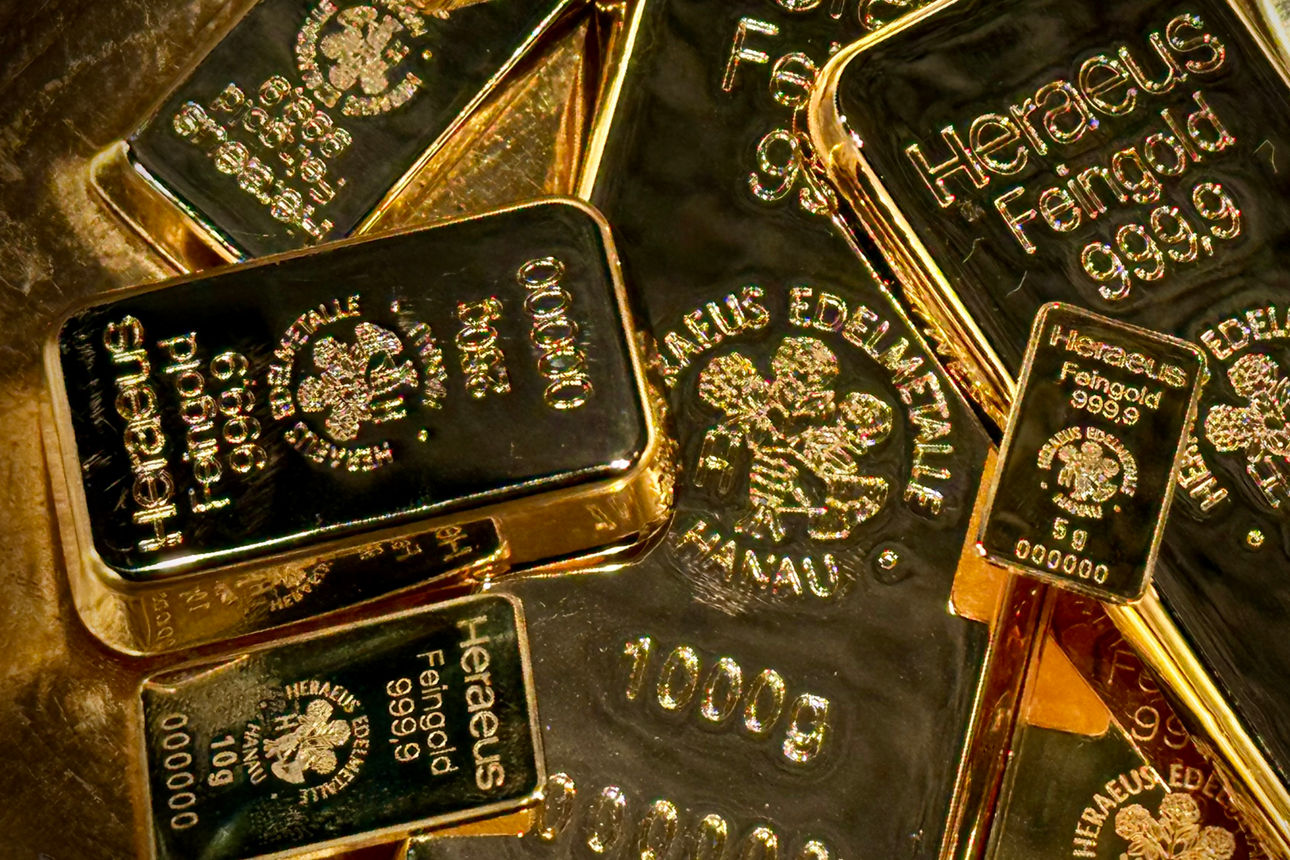Goldbarren in verschiendenen Größen