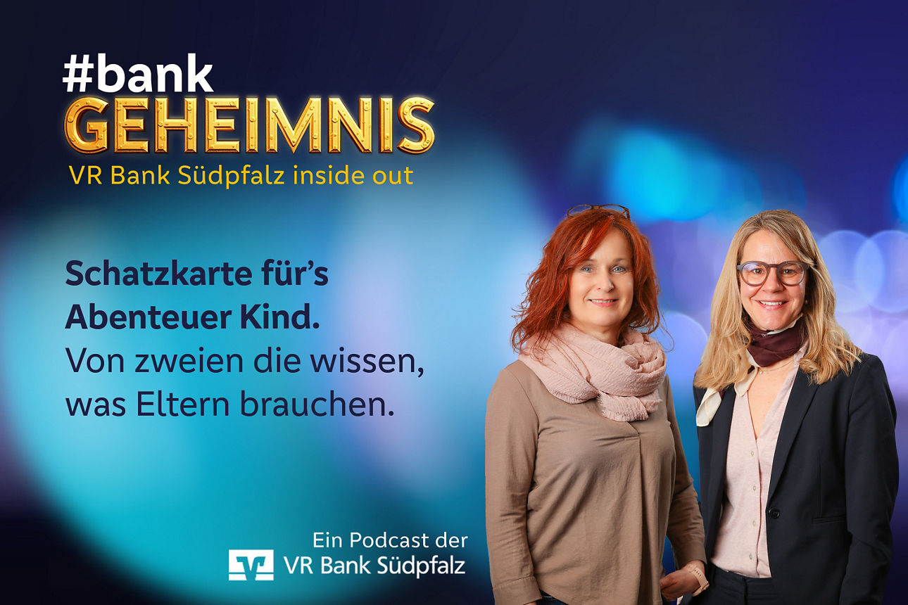 Das Motiv zu unserer Podcastfolge 14 zeigt Melanie Schramm und Lisa Ambos zum Thema "Schatzkarte für's Abenteuer Kind."