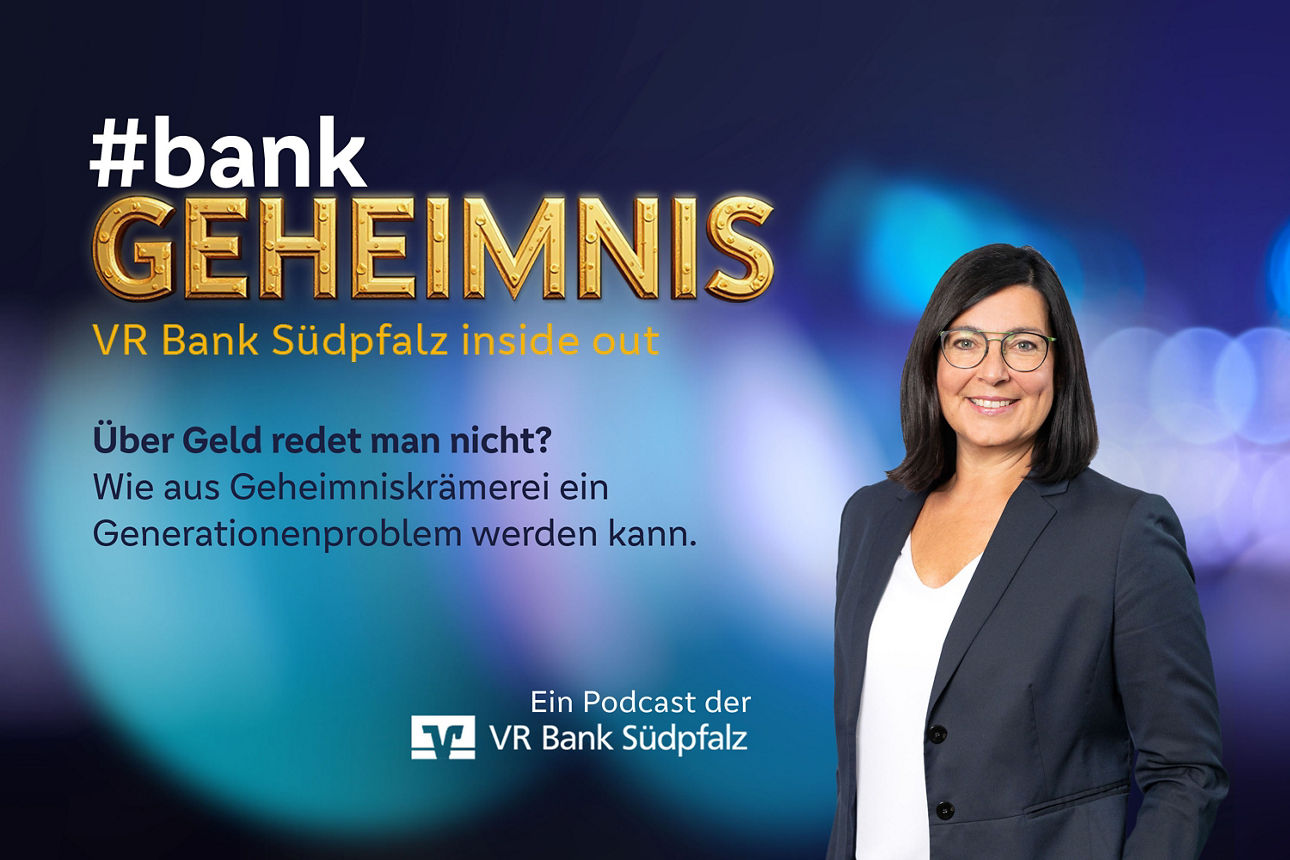 Das Motiv zu unserer Podcastfolge 11 zeigt Regina Wentzler zum Thema "Über Geld redet man nicht?"