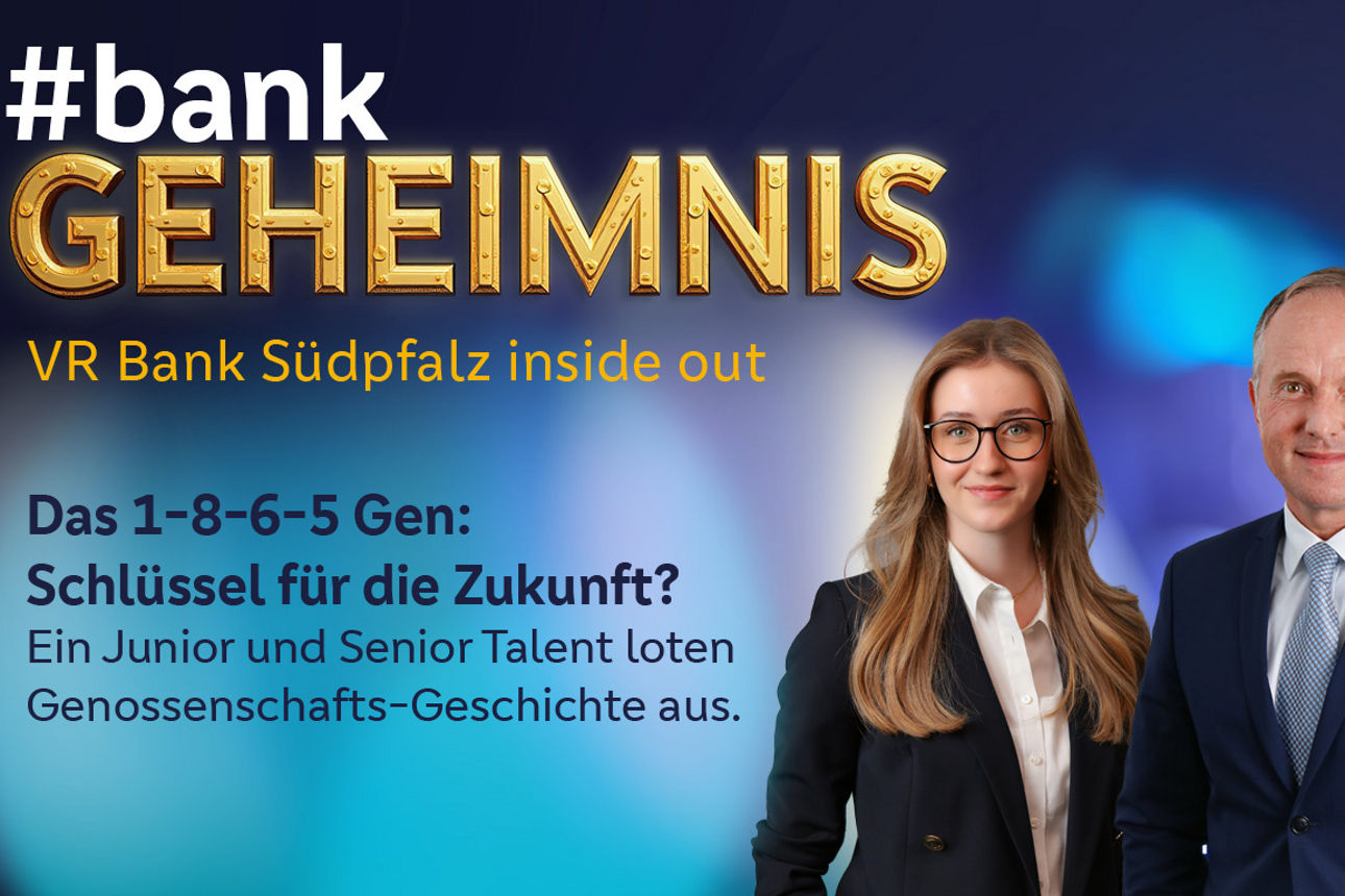 Das Motiv zu unserer Podcastfolge 4 zeigt Amelie Diehl und Clifford Jordan zum Thema "Das 1-8-6-5 Gen"