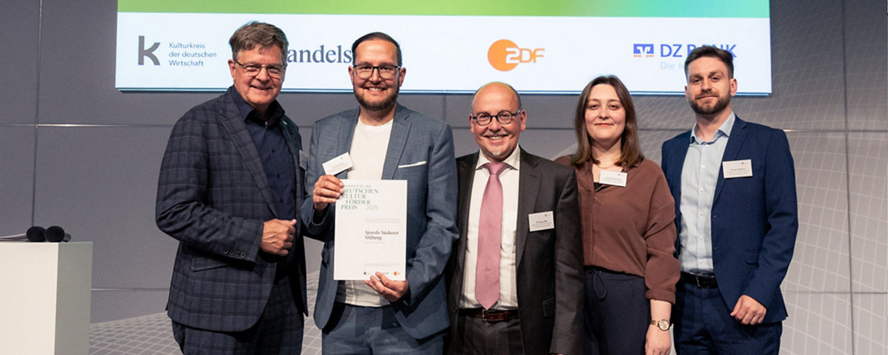 Gruppenfoto auf der Bühne