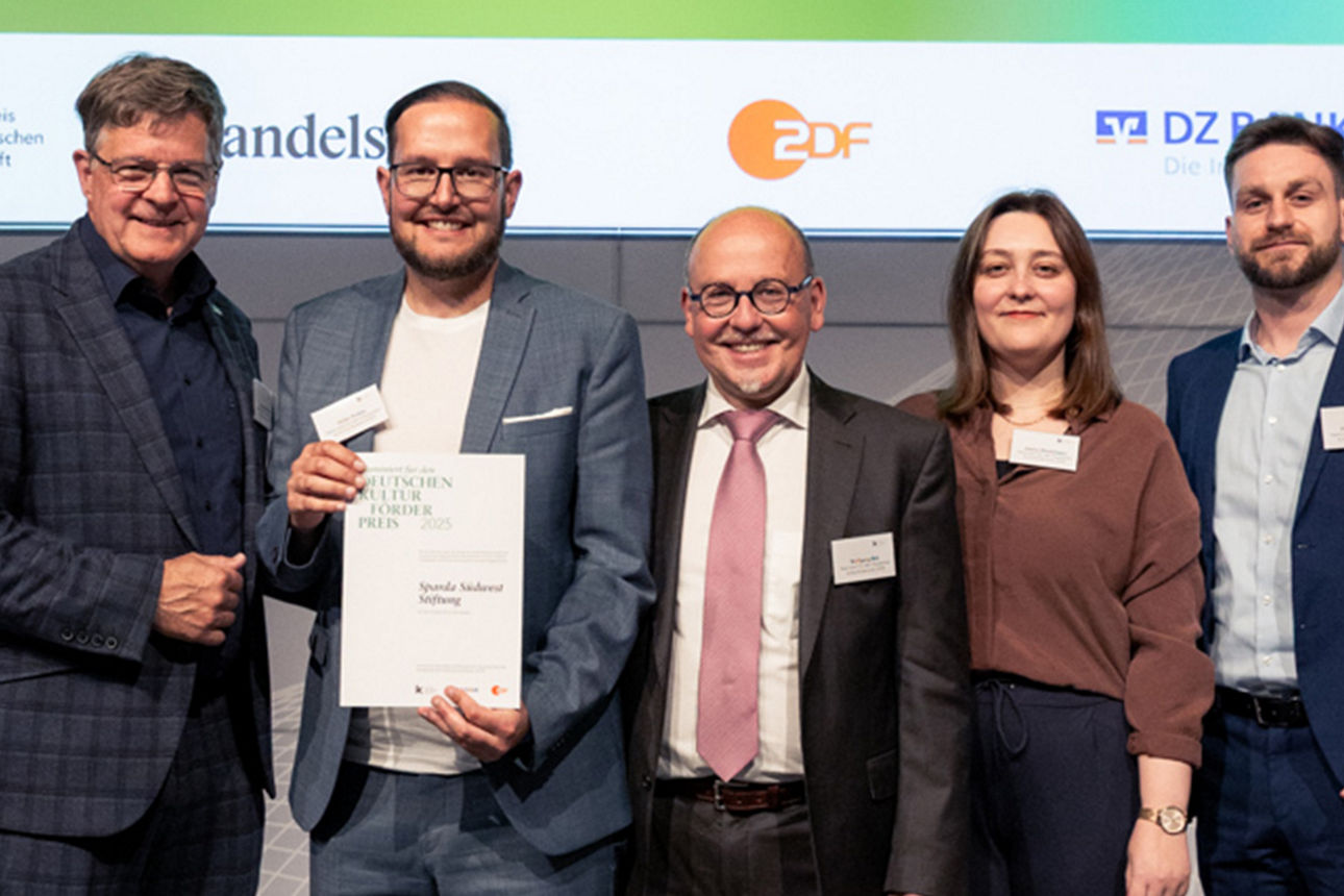 Gruppenfoto auf der Bühne