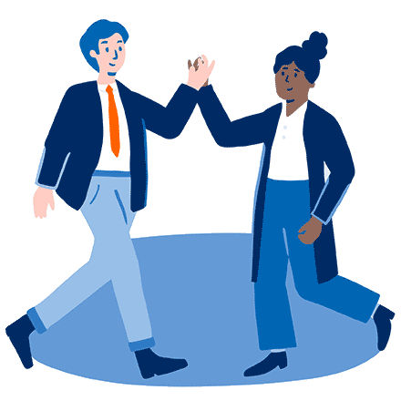 Illustration von einem tanzenden Pärchen