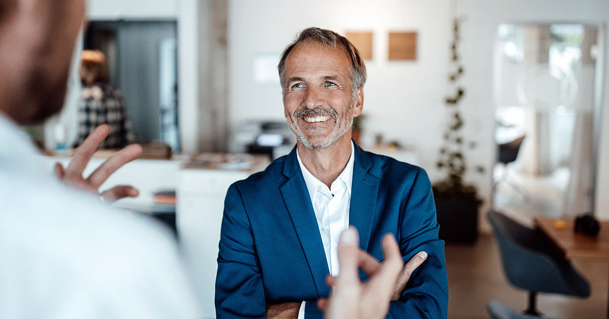 Private Banking Berater besucht Kunden