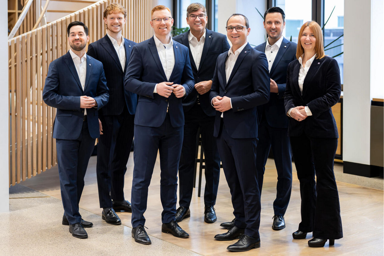 Gruppenbild des neuen Private-Banking Teams der Evangelischen Bank