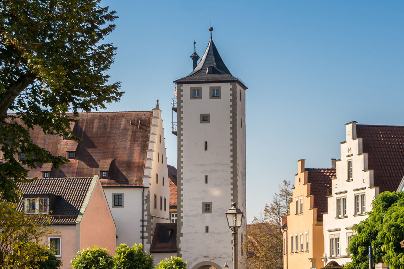 Blick auf das Bamberger Tor in Haßfurt