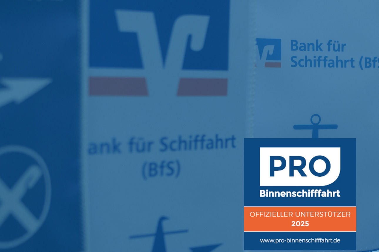 Bild mit verschiedenen Logos unter andrem Pro Binnenschiffahrt Unterstützer 2025