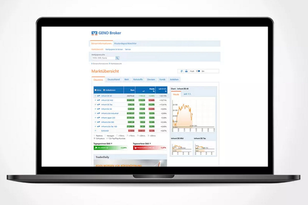 Ansicht der Website ProfiBroker