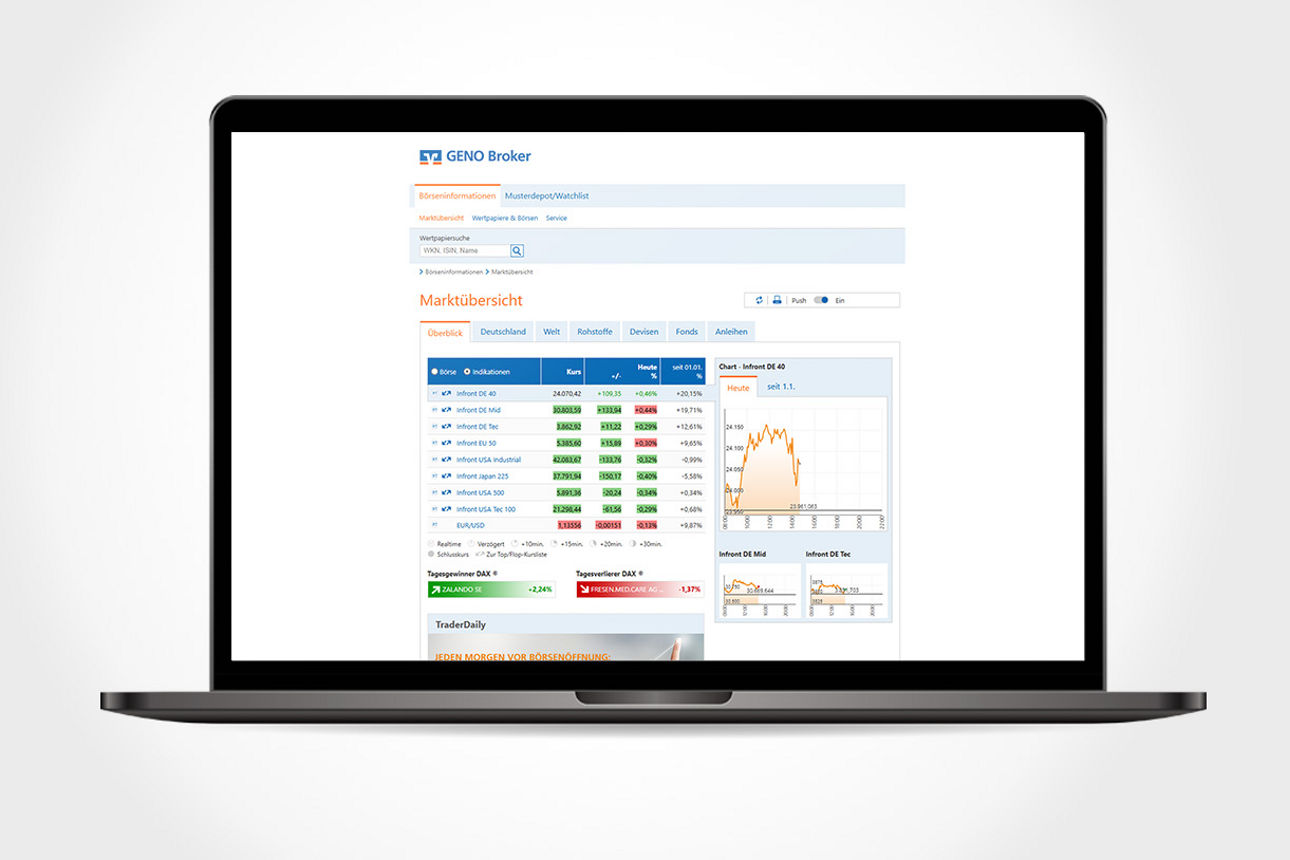 testAnsicht der Website ProfiBroker