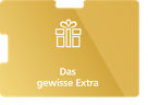 Goldenes Puzzelstück mit Text "Das gewisse Extra" in der Mitte