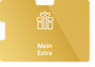Goldenes Puzzelstück mit Text "Mein Extra" in der Mitte