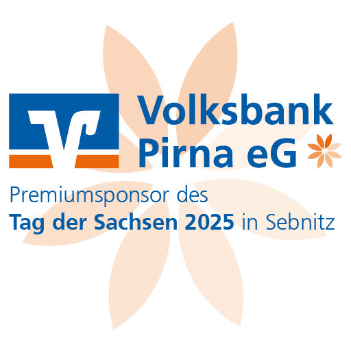 Logo Volksbank Pirna eG - Premiumsponsor Tag der Sachsen