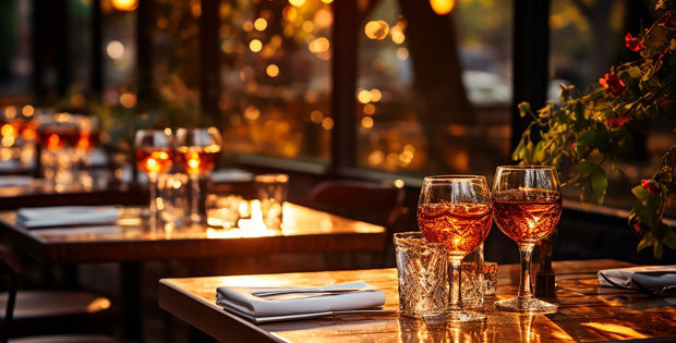 Gedeckter Tisch im Restaurant