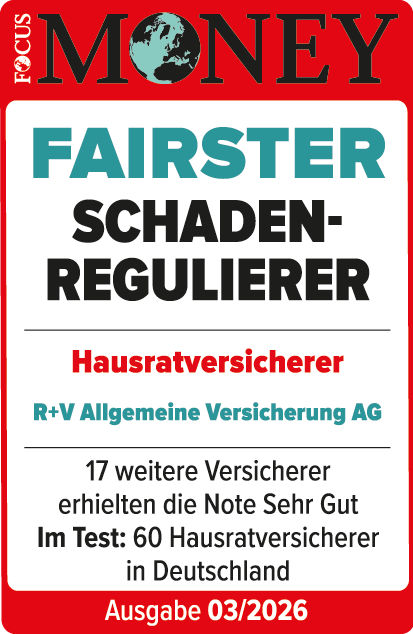 Siegel von Focus Money: "Fairster Schadenregulierer"