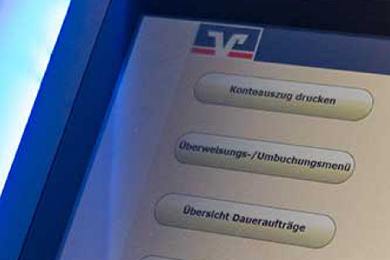 Anzeige der Funktionen auf dem SB-Service Terminal