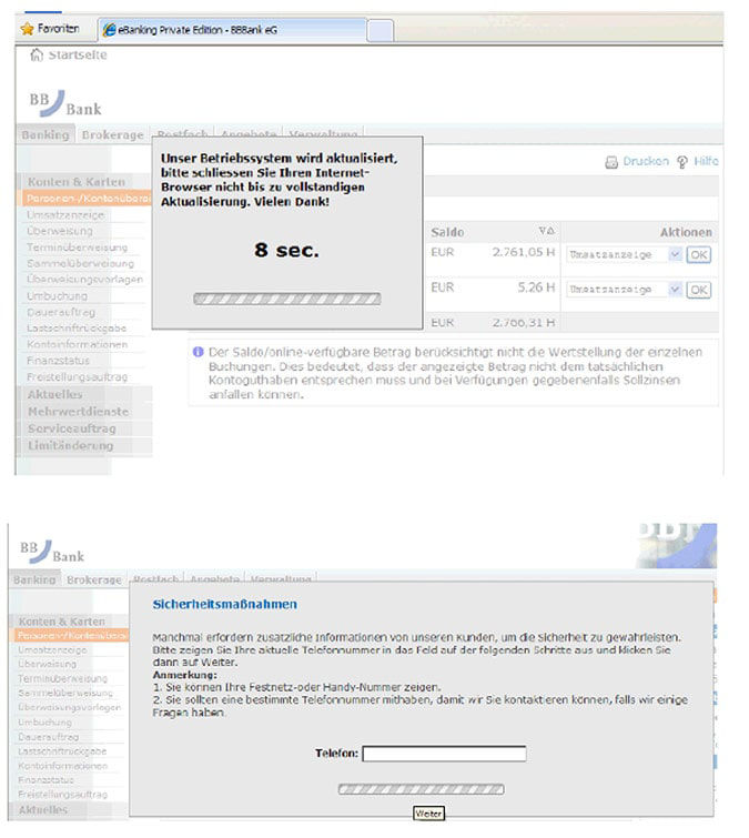 Beispiel 3 Sicherheitsabfrage