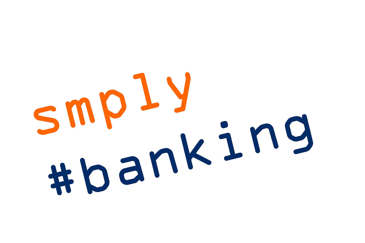 Die Wörter „Simply Banking“ in einer Wortwolke.