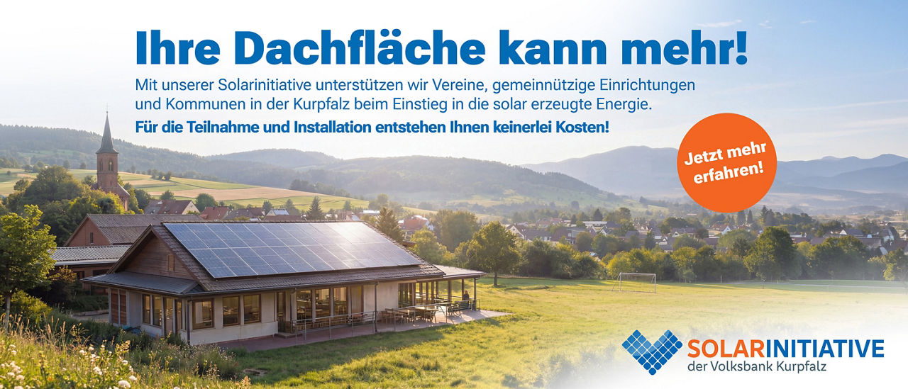 Solarinitiative der Volksbank Kurpfalz - mehr erfahren...