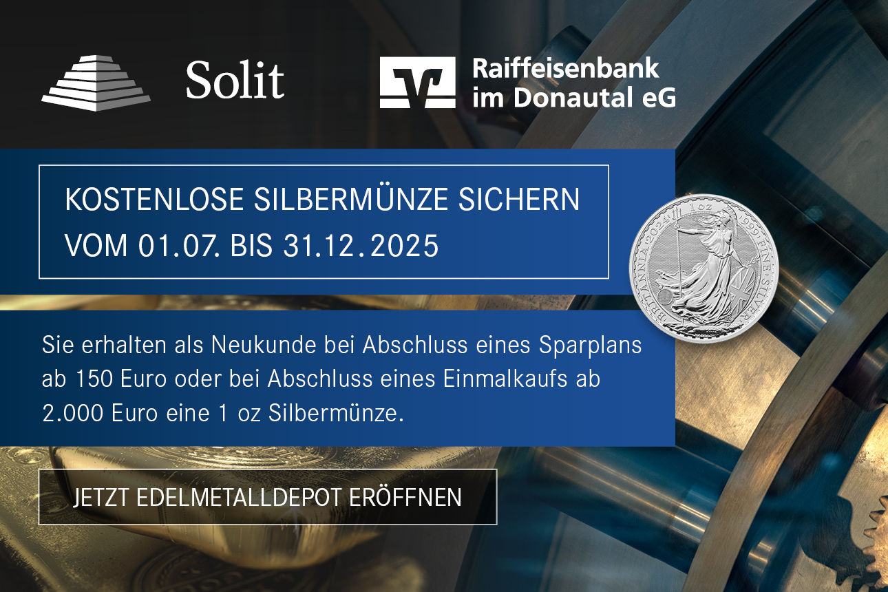 SOLIT Edelmetalldepot Münzaktion: Kostenlose Silbermünze sichern vom 01.07. bis 31.12.2025
