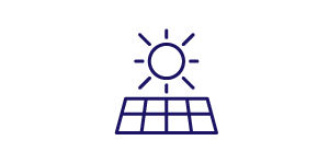 Sonnenenergie wird in elektrische Energie umgewandelt.