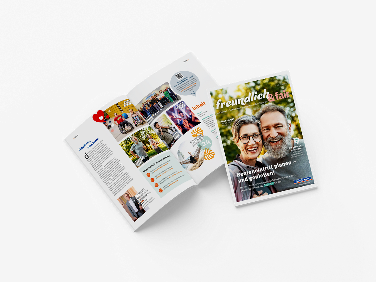 aufgeschlagenes Mitgliedermagazin