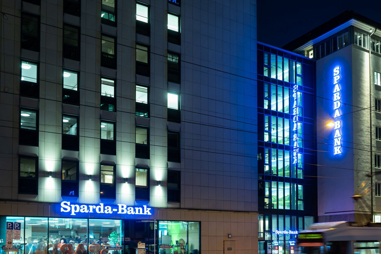 Gebäude der Zentrale der Sparda-Bank München
