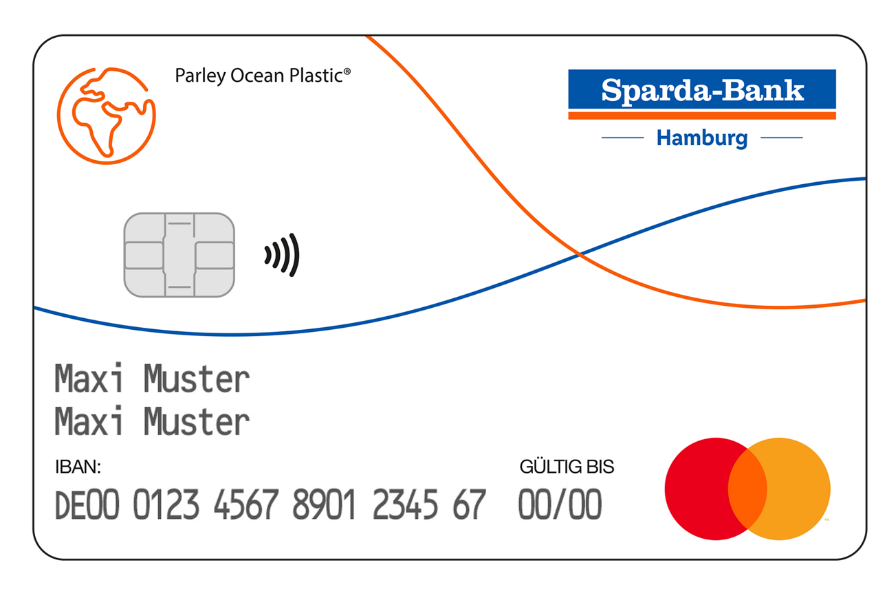 Abbildung der girocard Debit Mastercard (Debitkarte) der Sparda-Bank