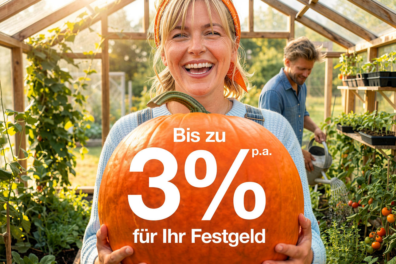 Aktionsmotiv Herbst für den Top-Zins beim Festgeld Sparda Termin