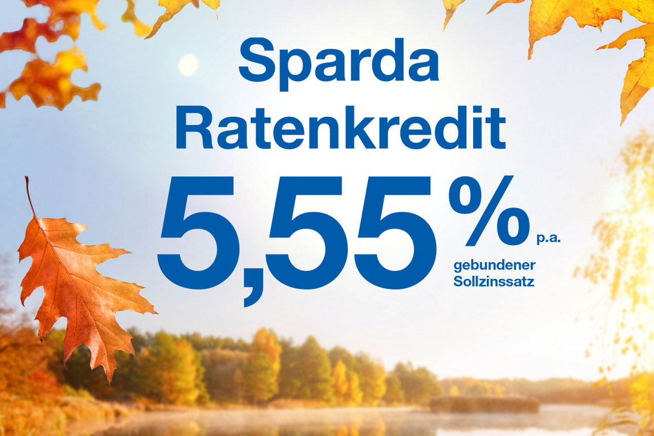 herbstliches Aktionsmotiv Sparda Fairkredit mit Top-Zins