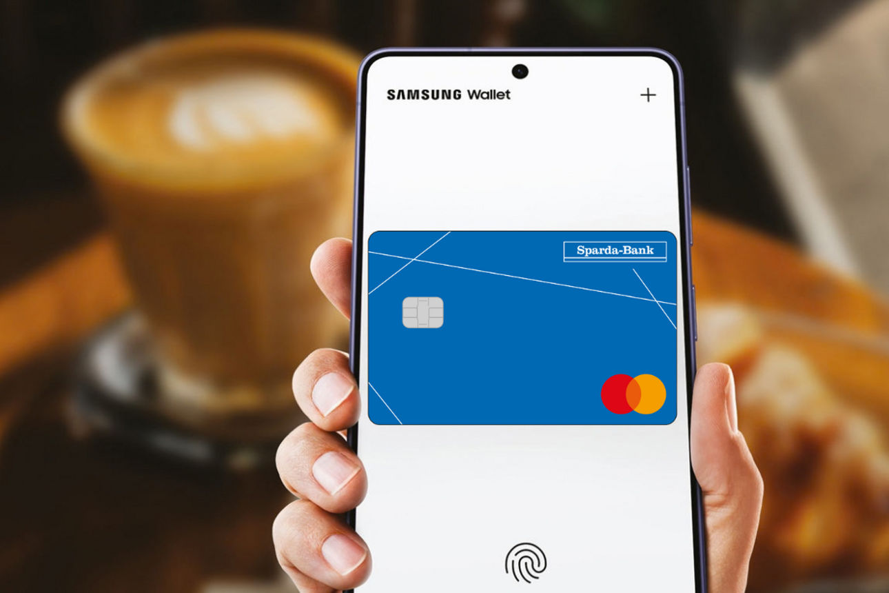 Samsung Pay auf dem Smartphone mit hinterlegter Mastercard Classic