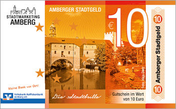 Abbildung einer Amberger Stadtgeld-Scheins