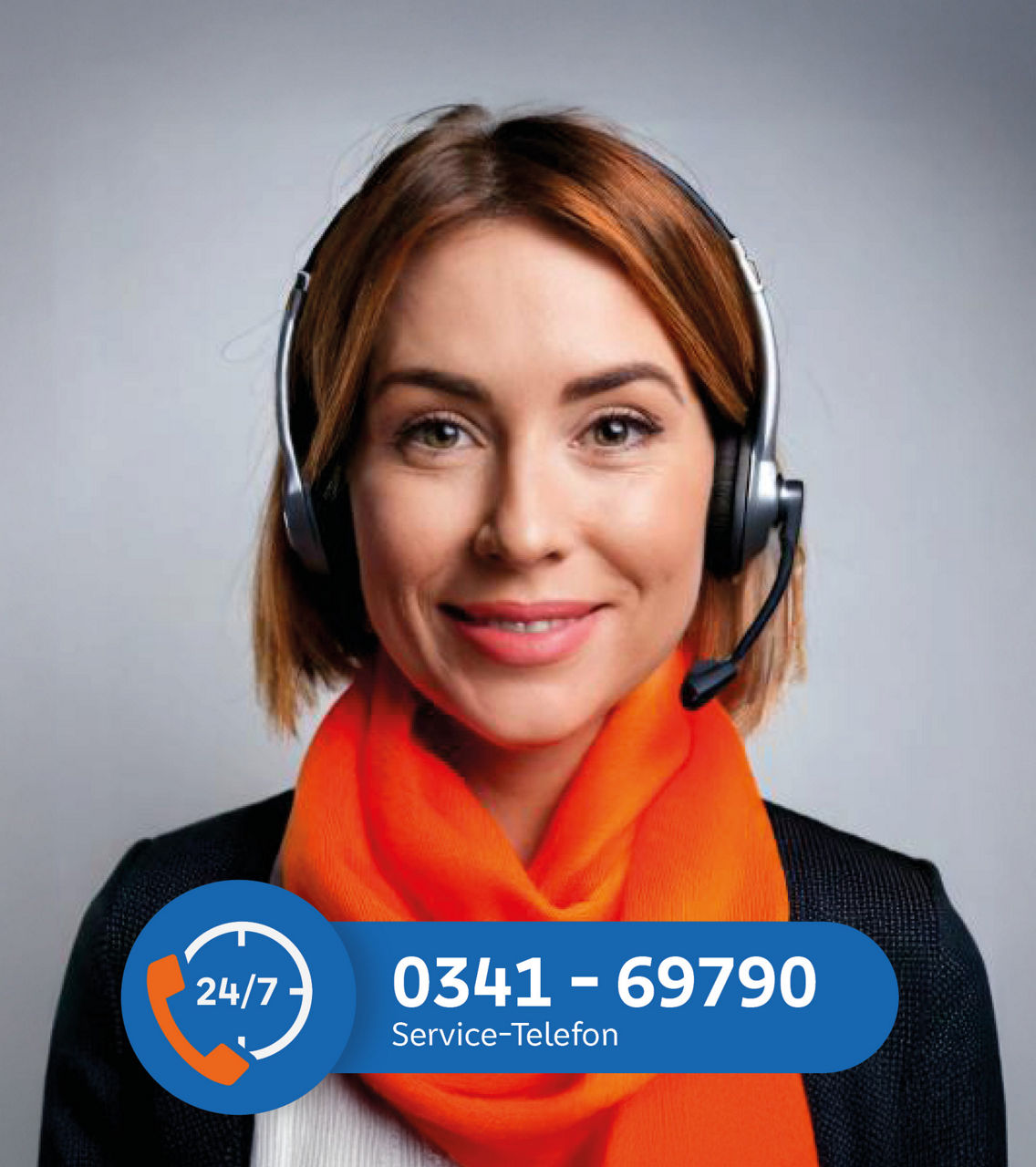 KundenServiceCenter-Dame mit Headset